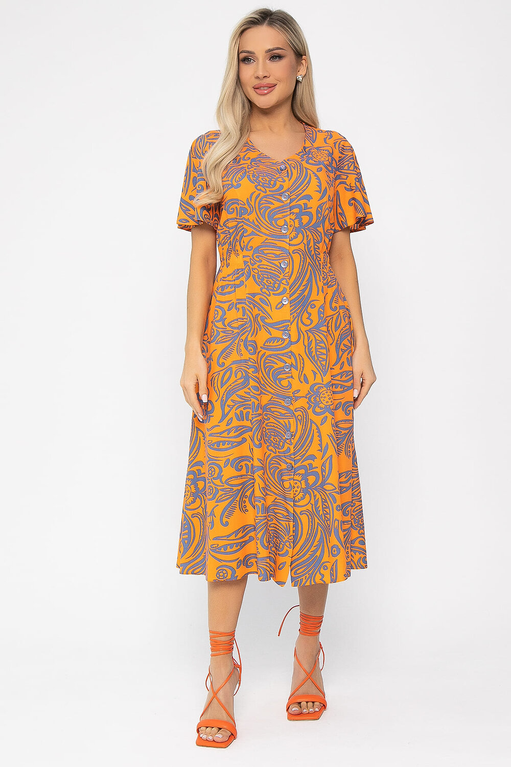 LT Collection Платье 539428 П13677-5М оранжевый