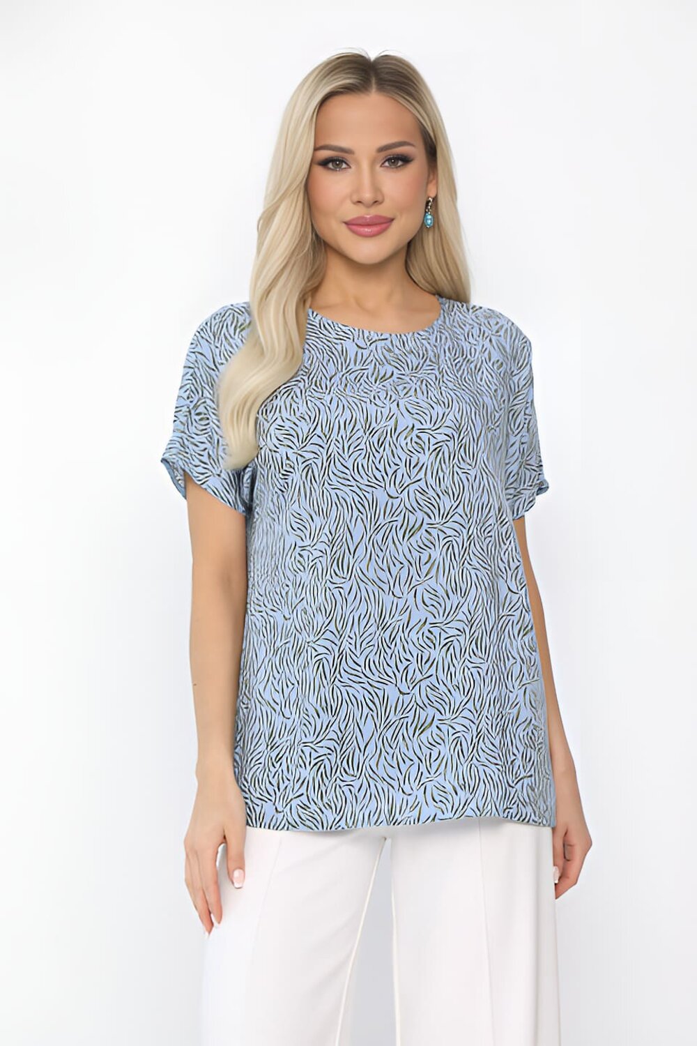 LT Collection Блуза 539465 Б13724-30М голубой