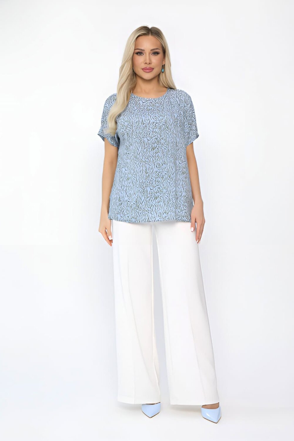 LT Collection Блуза 539465 Б13724-30М голубой
