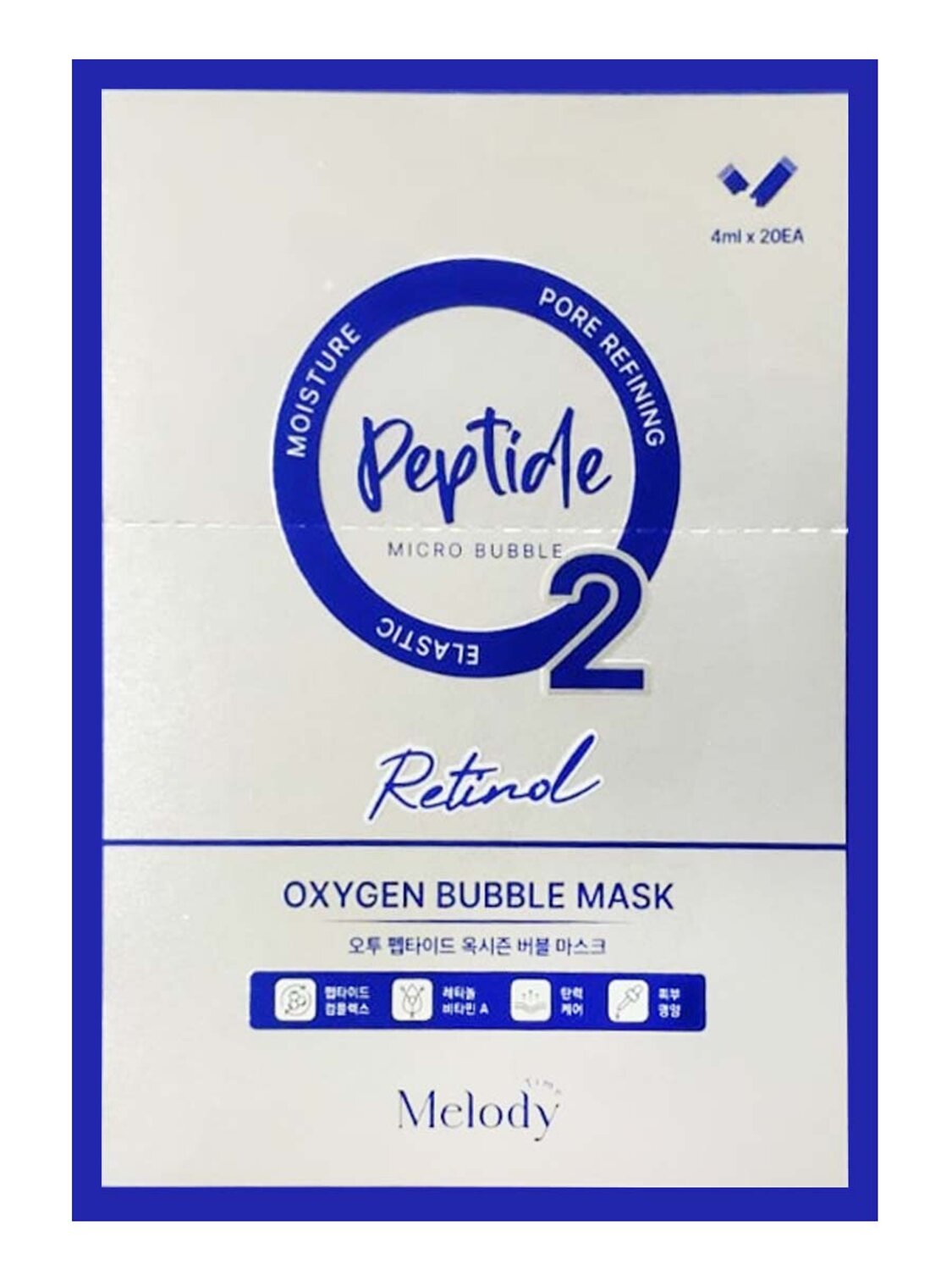 Dr.MeLoSo Meloso Кислородная пузырьковая маска с пептидами / Time Melody O2 Peptide Oxygen Bubble Mask, 4 мл x 20 шт. 540587 27861
