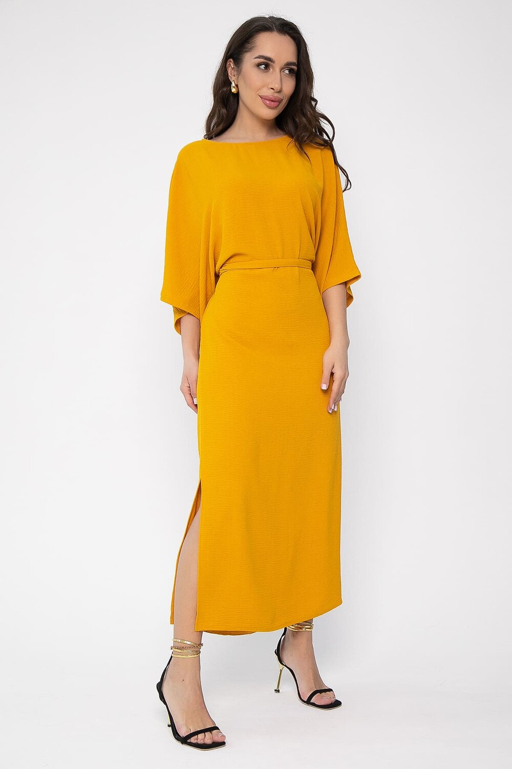 LT Collection Платье 540713 П13621-41М горчичный