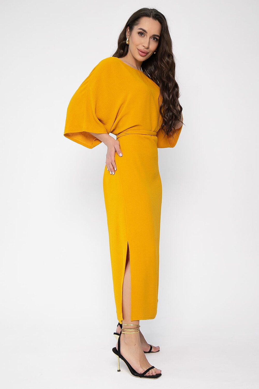 LT Collection Платье 540713 П13621-41М горчичный