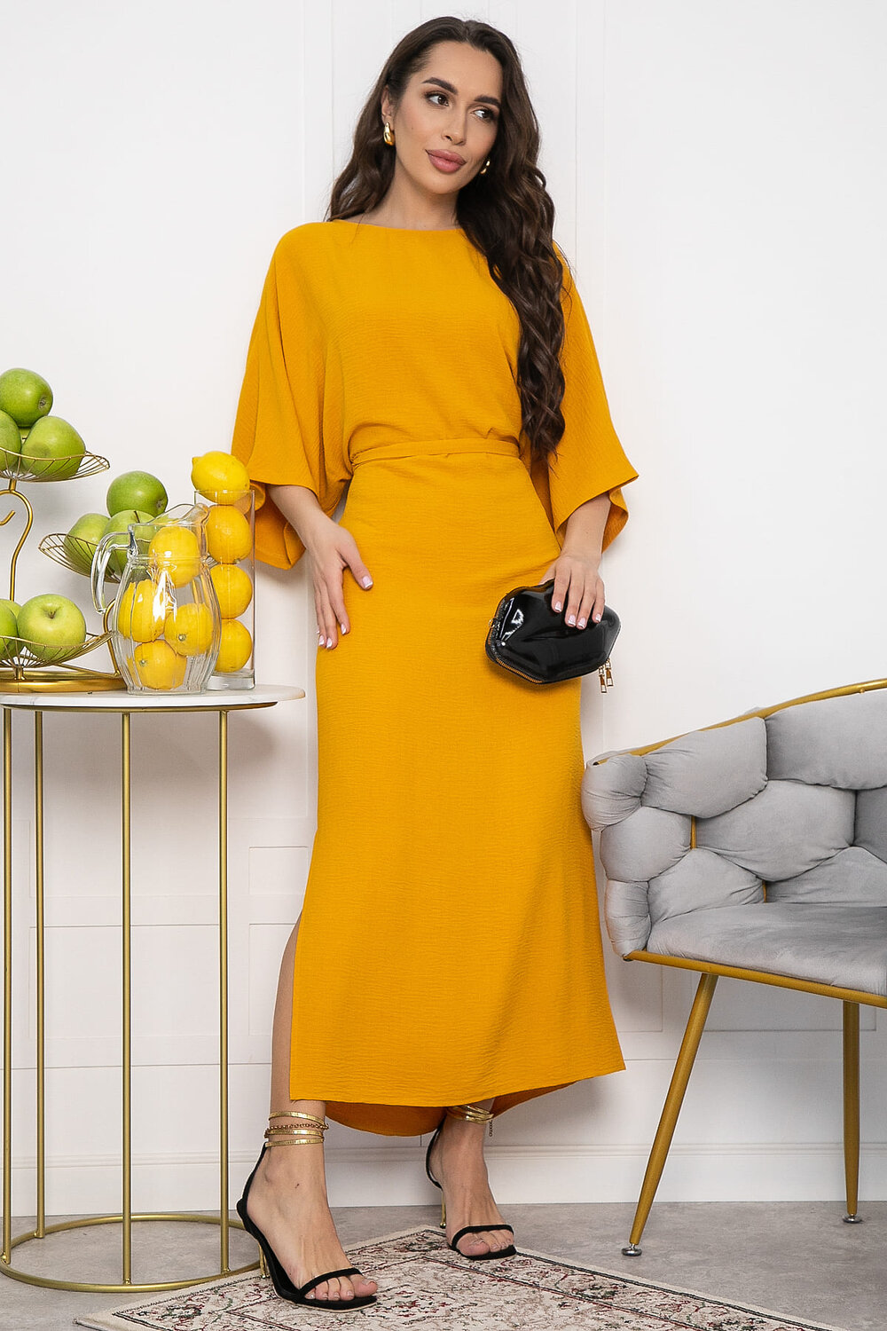 LT Collection Платье 540713 П13621-41М горчичный