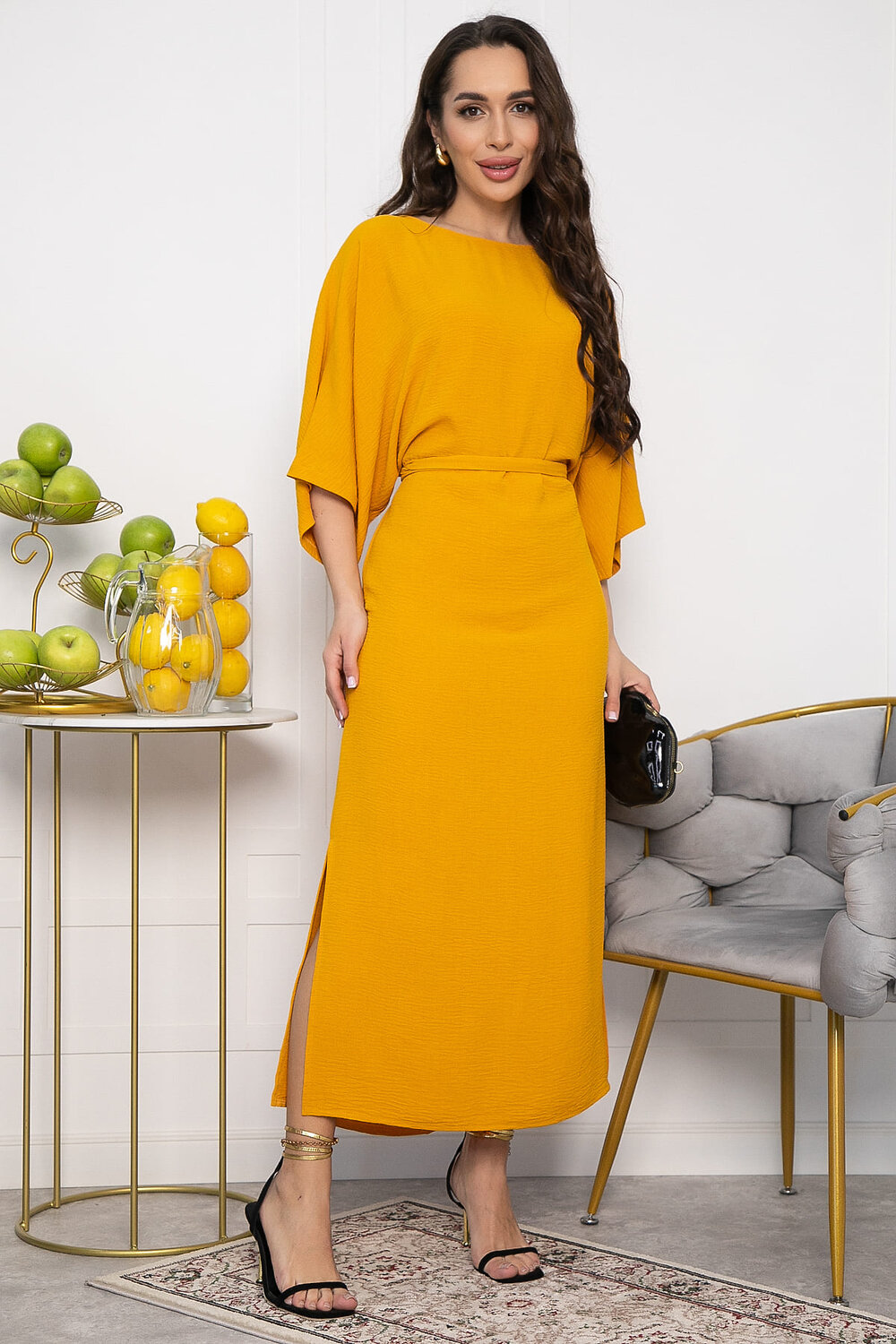 LT Collection Платье 540713 П13621-41М горчичный