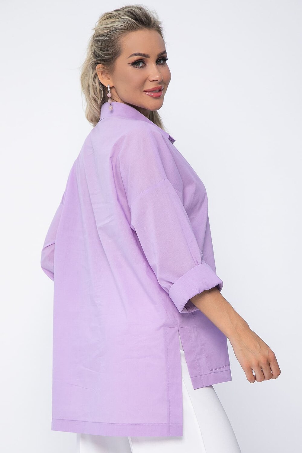 LT Collection Рубашка 540714 Б13626-29М сиреневый