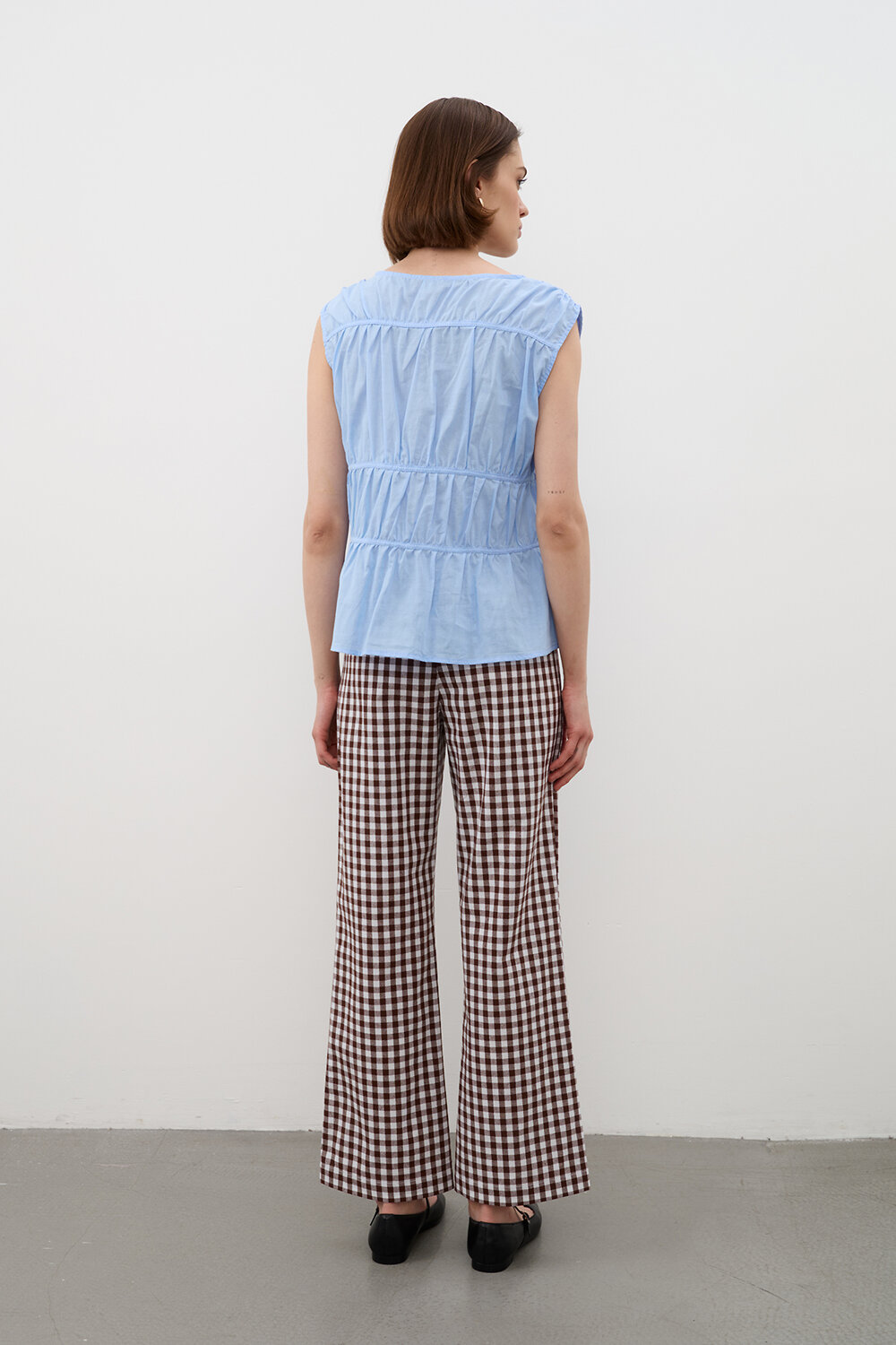 RISE Брюки 540902 TR2535_Brown Checkers Коричневый, белый