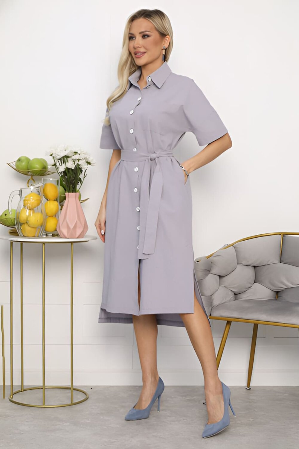 LT Collection Платье 541034 П13655-18М серый