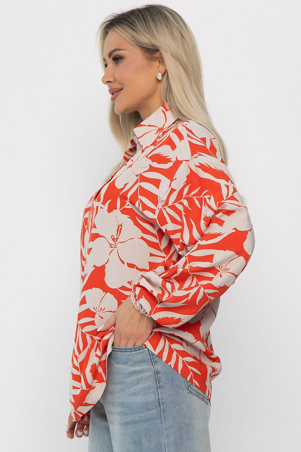 LT Collection Рубашка 541049 Б13761-25М оранжевый