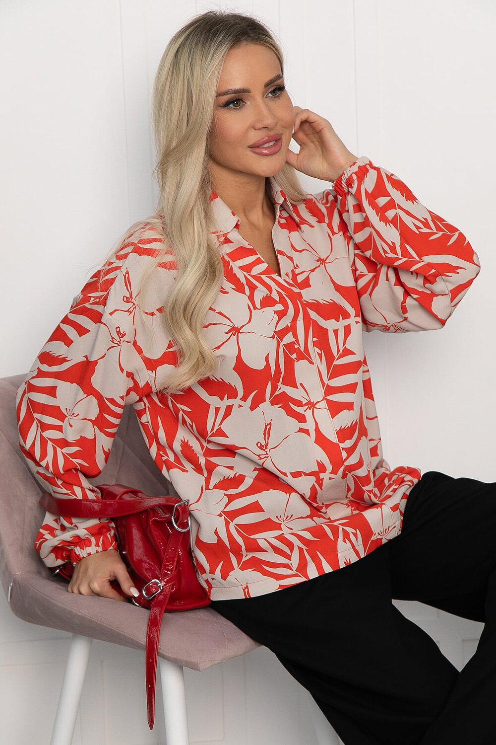 LT Collection Рубашка 541049 Б13761-25М оранжевый