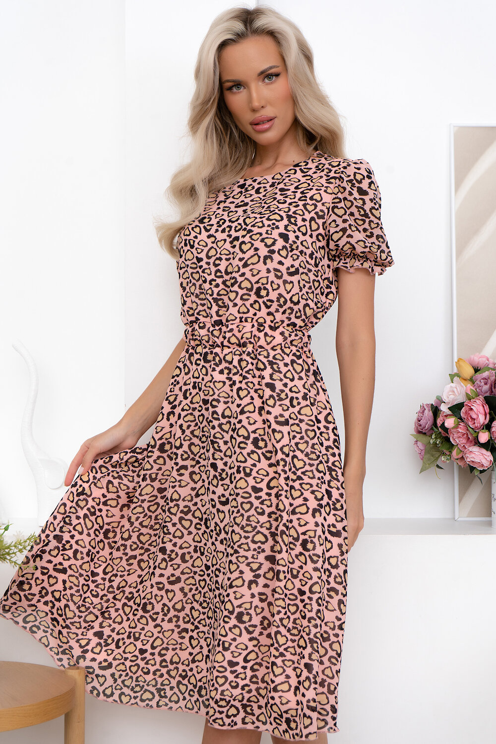 Open-style Платье 541192 6823 розово-черное