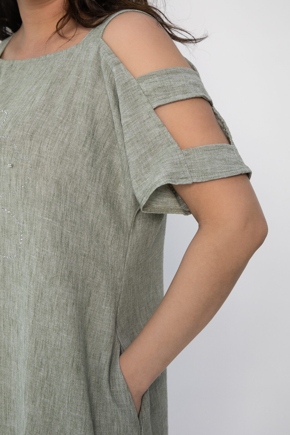 LT Collection Платье 541890 П13708-8М зеленый меланж