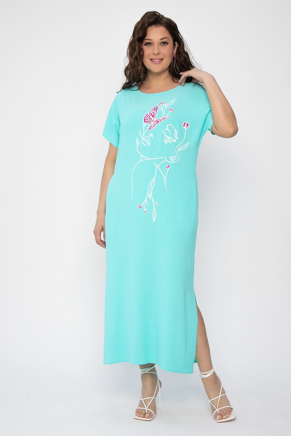 LT Collection Платье 541892 П13705-8М бирюзовый