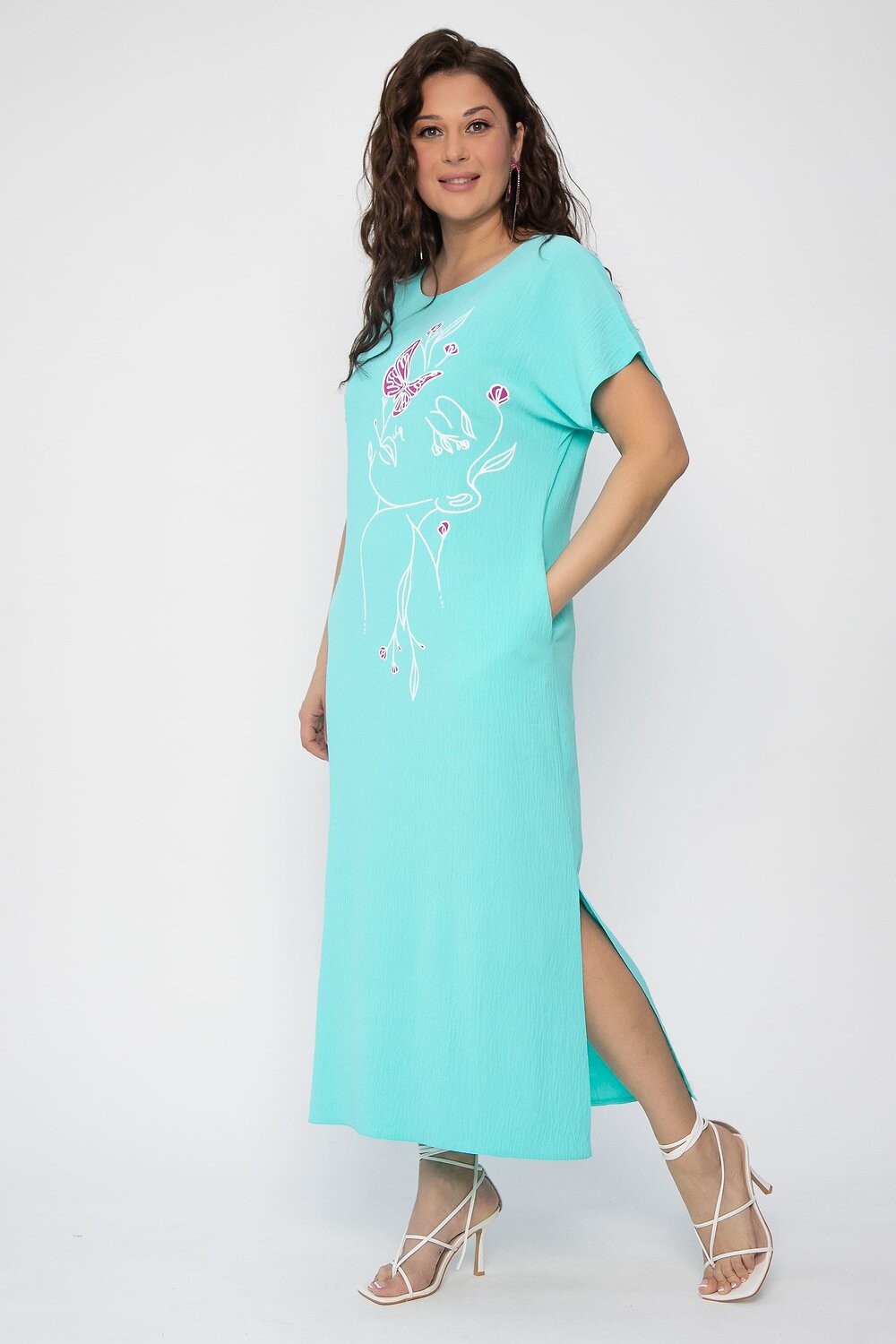 LT Collection Платье 541892 П13705-8М бирюзовый