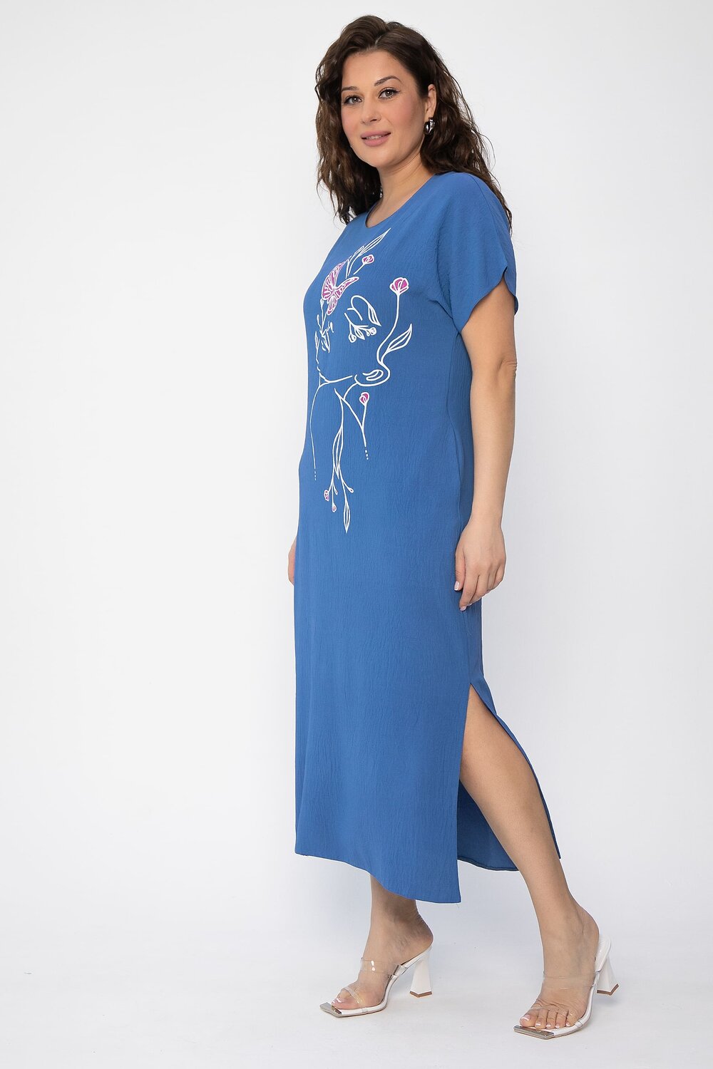 LT Collection Платье 541894 П13704-8М синий