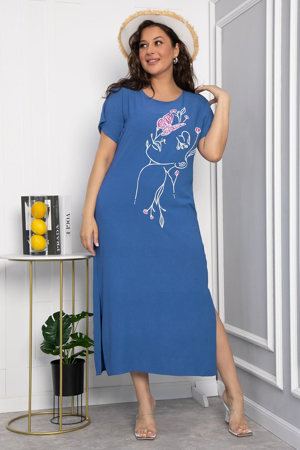 LT Collection Платье 541894 П13704-8М синий