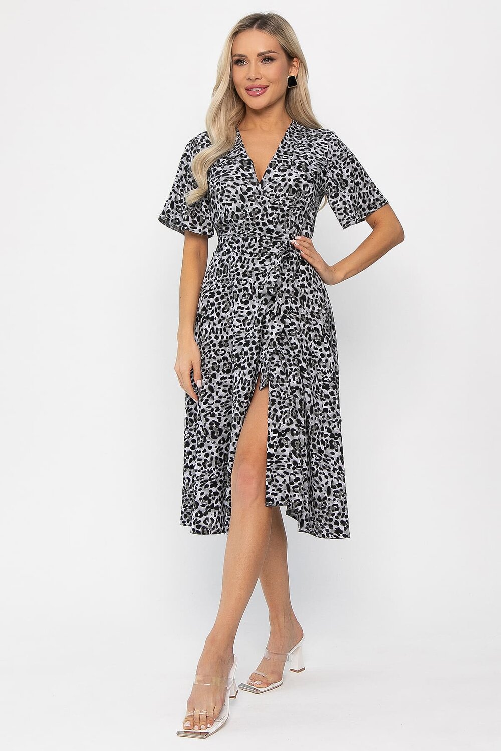LT Collection Платье 541908 П13798-35М серо-черный