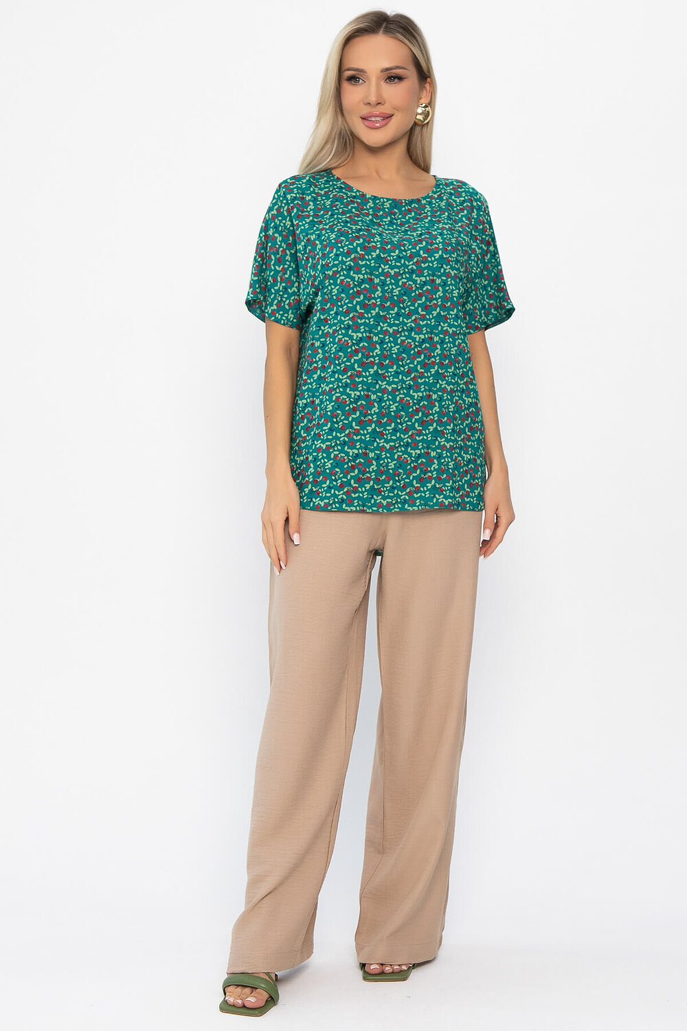 LT Collection Блуза 541913 Б13815-16М зеленый