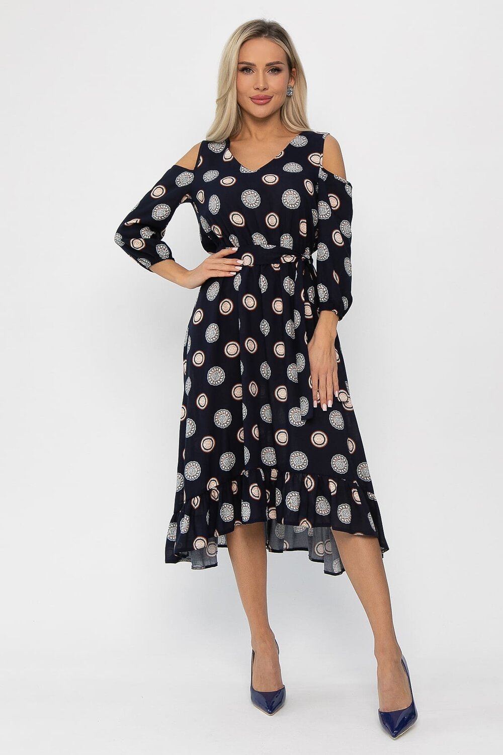 LT Collection Платье 542280 П13772-10М Темно-синий