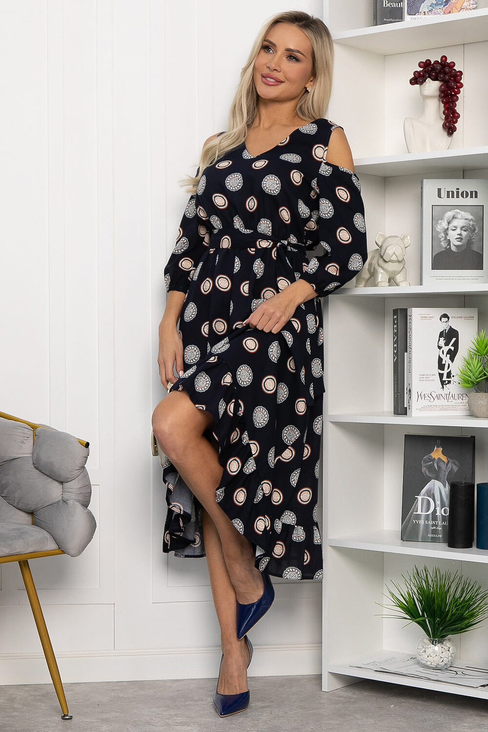 LT Collection Платье 542280 П13772-10М Темно-синий