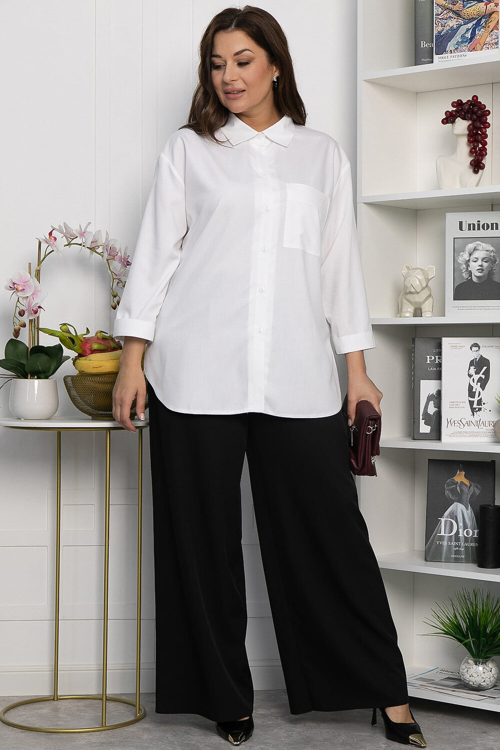 LT Collection Блуза 542286 Б13792-3М белый