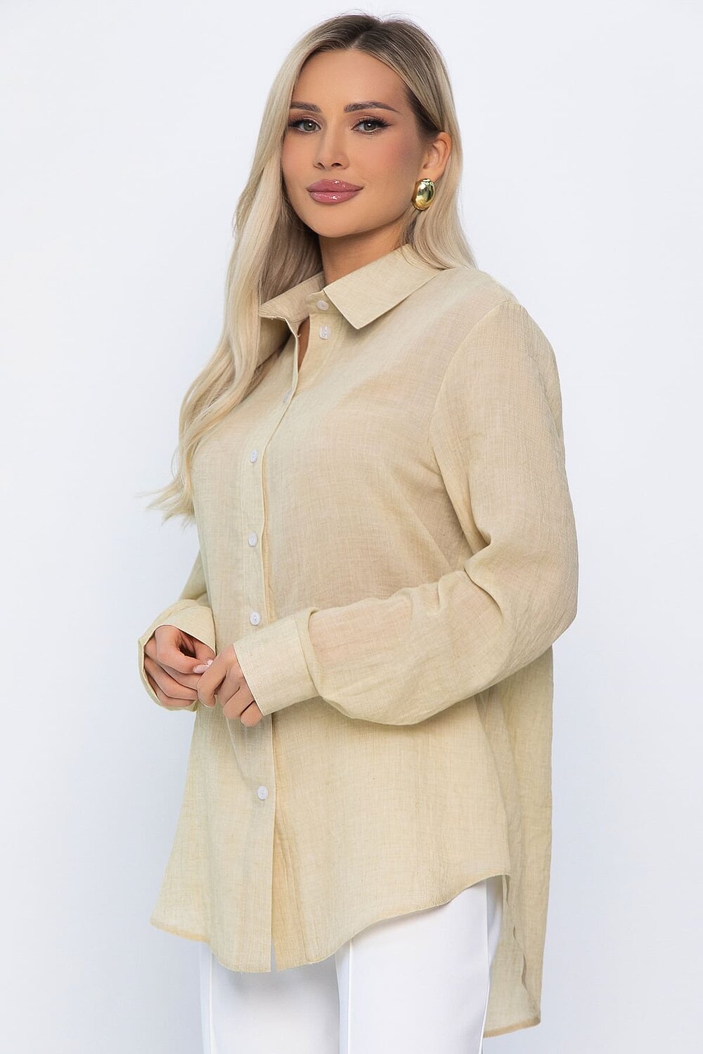 LT Collection Рубашка 542293 Б13828-7М бежевый