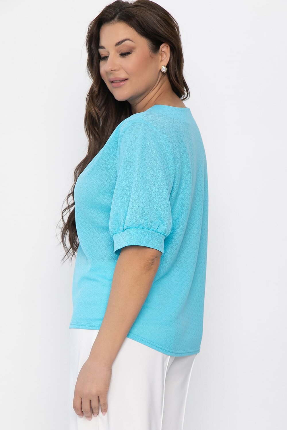 LT Collection Блуза 542295 Б13856-3М голубой