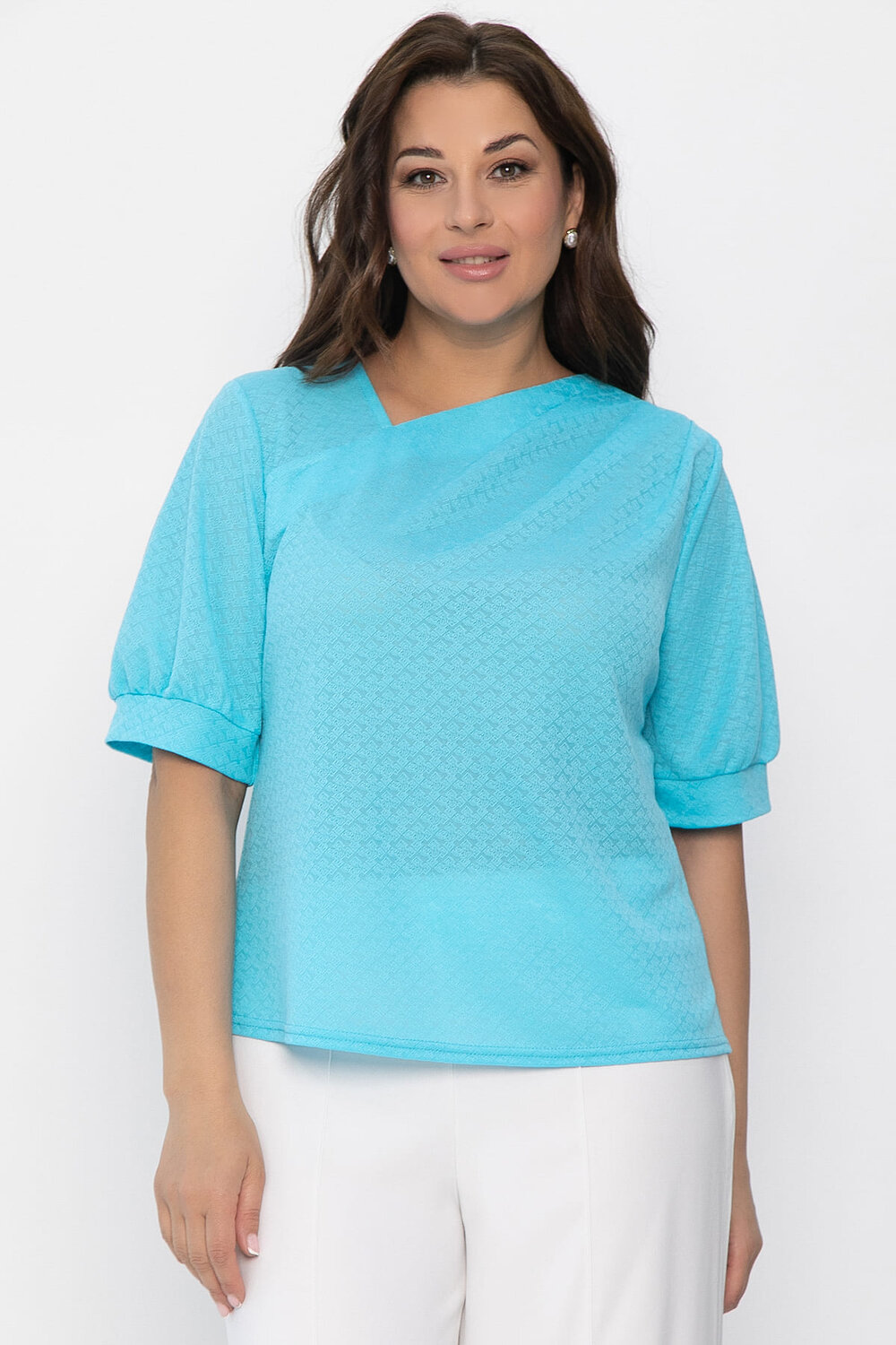 LT Collection Блуза 542295 Б13856-3М голубой