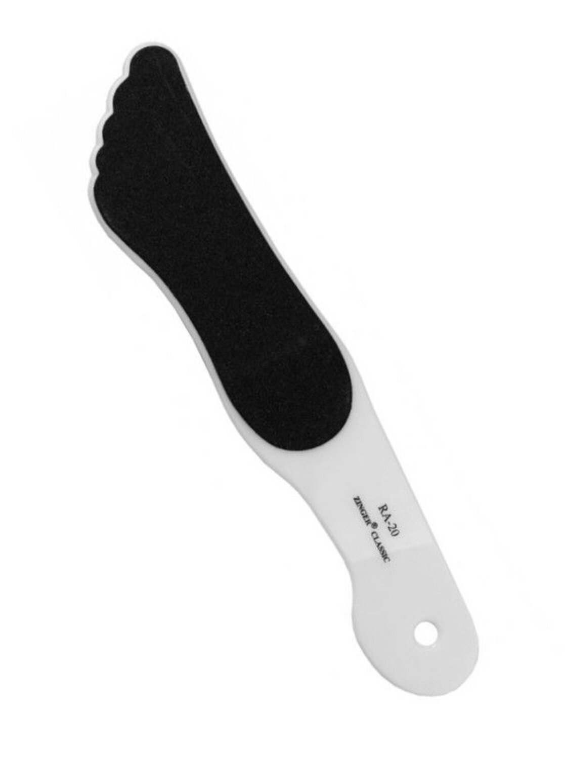 Zinger Тёрка педикюрная двусторонняя абразивная / Classic RA-20, белый 542477 6408