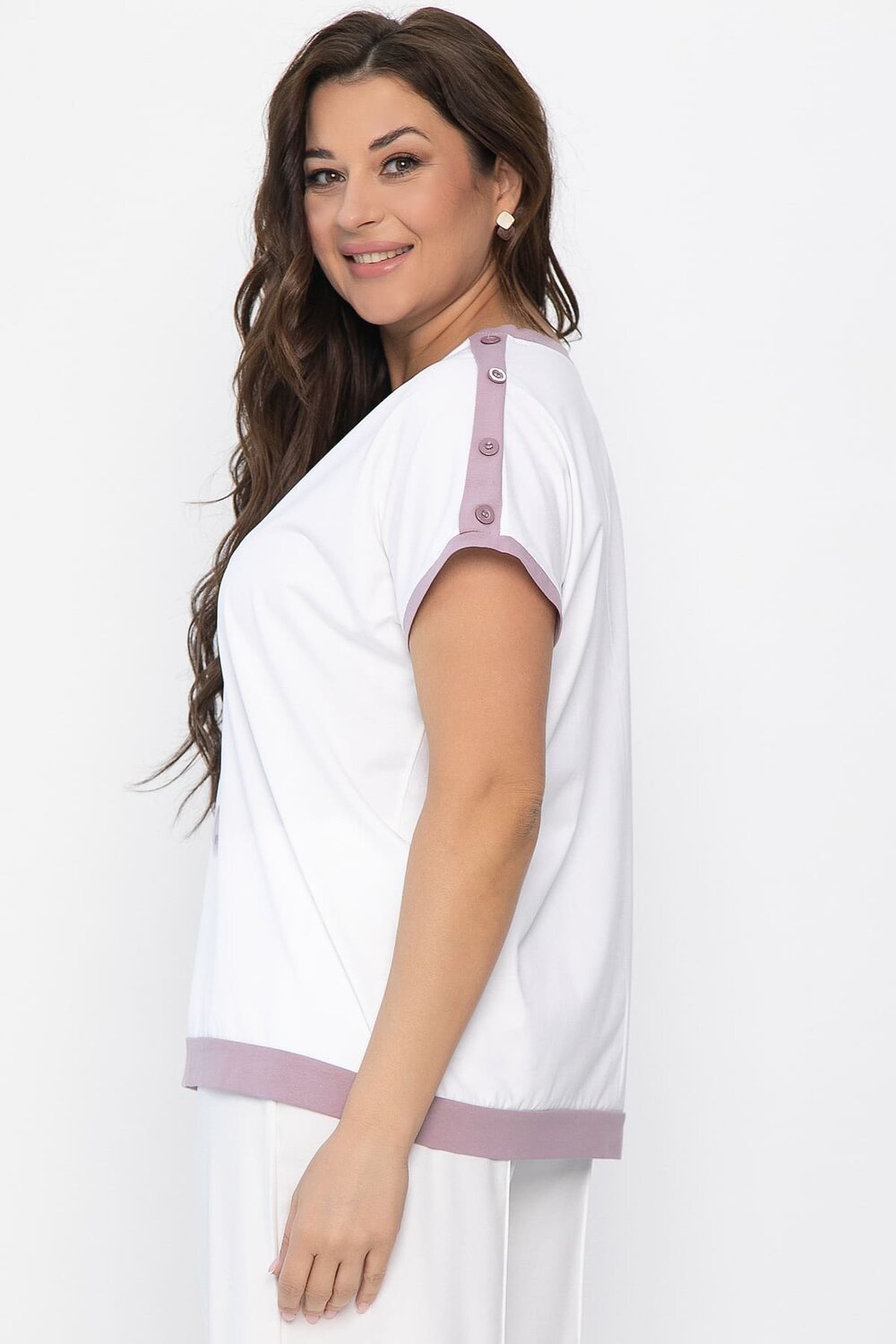 LT Collection Блуза 543028 Б13804-20М белый