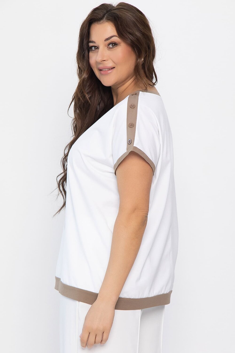 LT Collection Блуза 543029 Б13803-20М белый