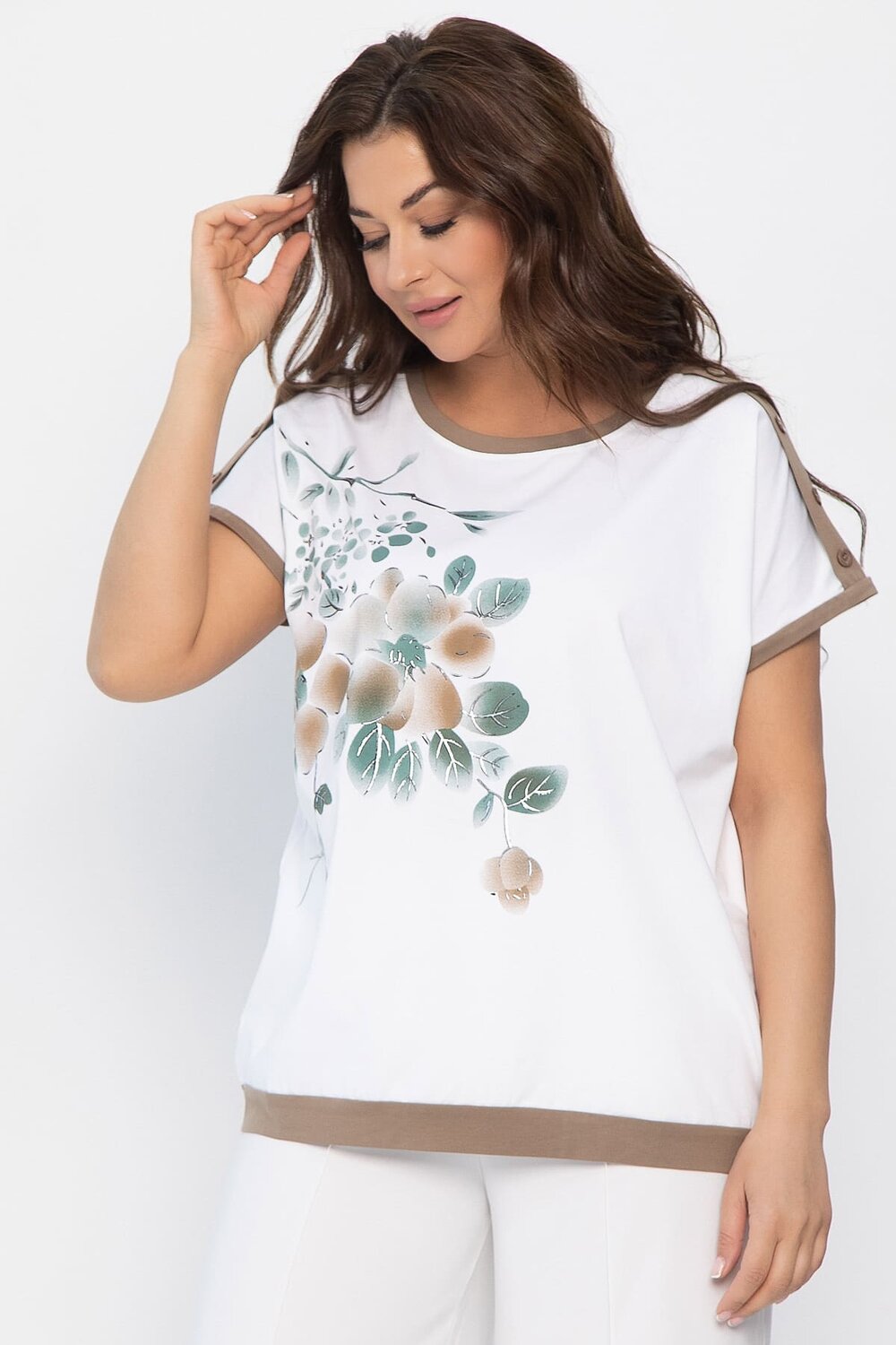 LT Collection Блуза 543029 Б13803-20М белый