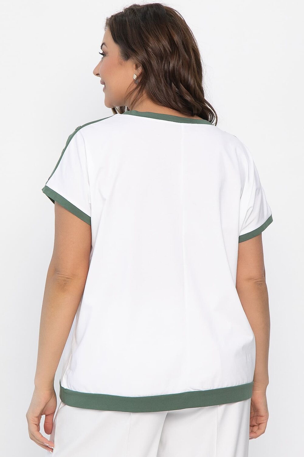 LT Collection Блуза 543033 Б13805-20М Белый/зеленый