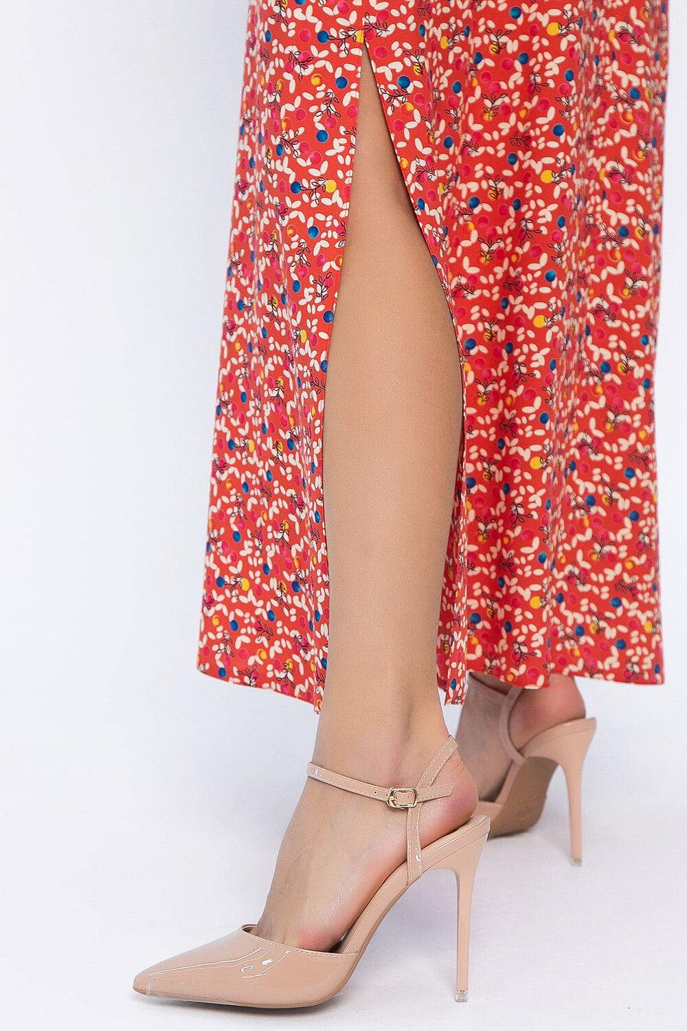 LT Collection Платье 543036 П13829-16М Красно-оранжевый