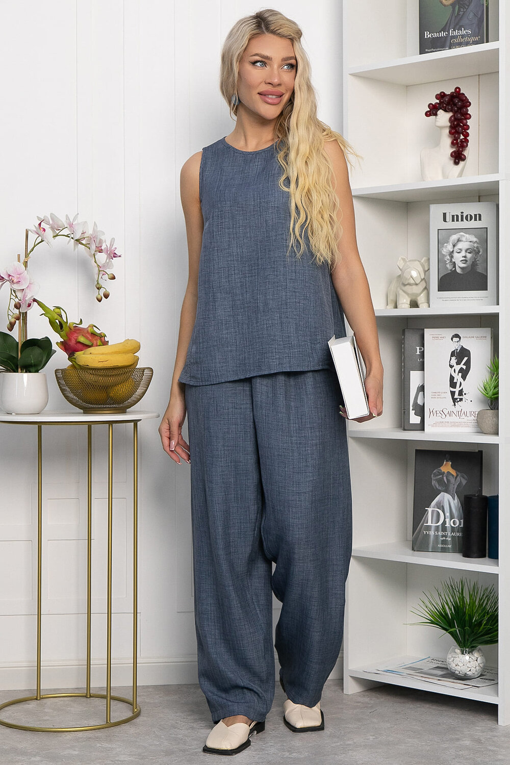 LT Collection Брюки 543040 Б13851-10М Серо-синий