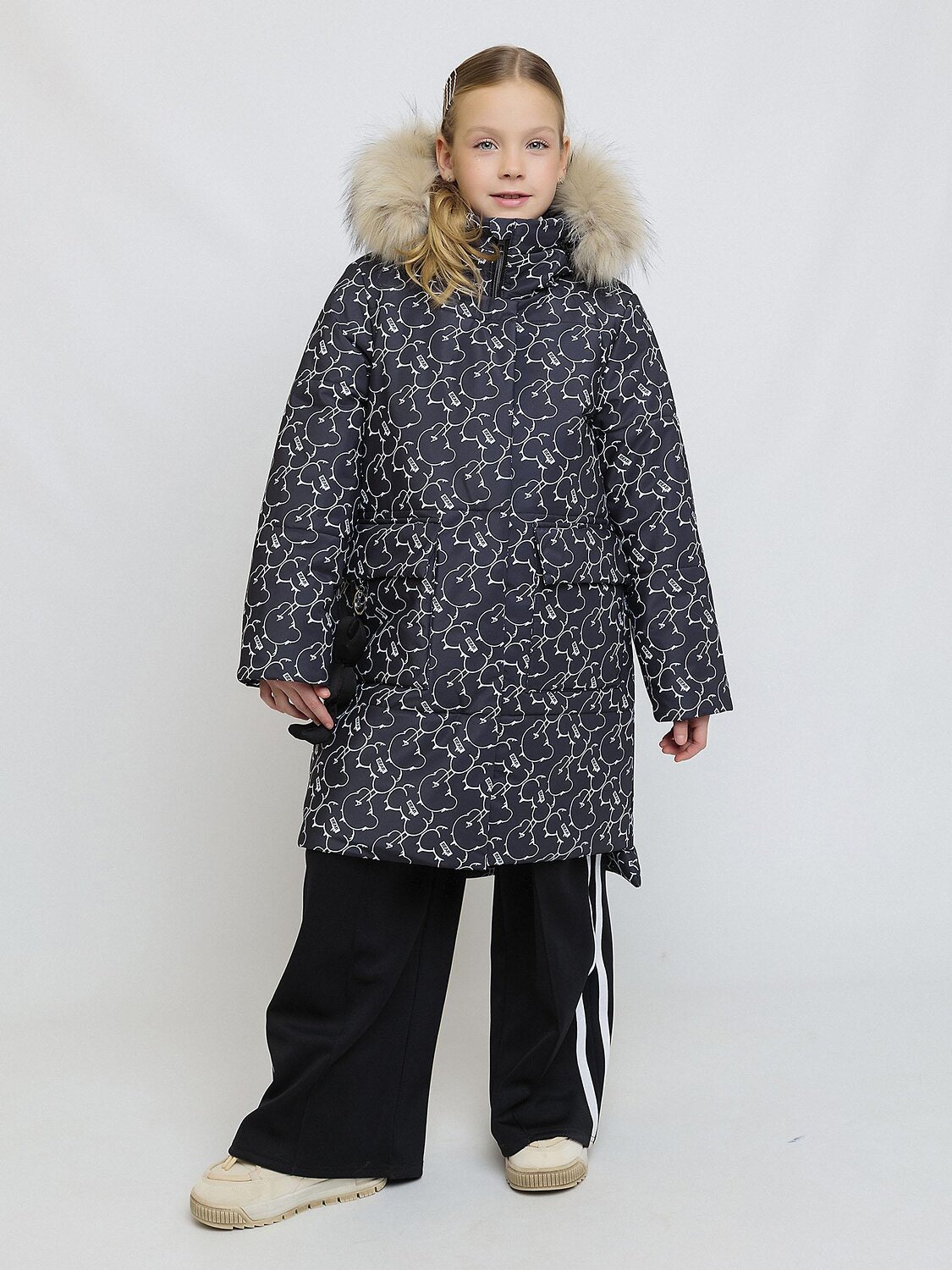 BATIK Пальто 543083 233-26з-2 Принт черный