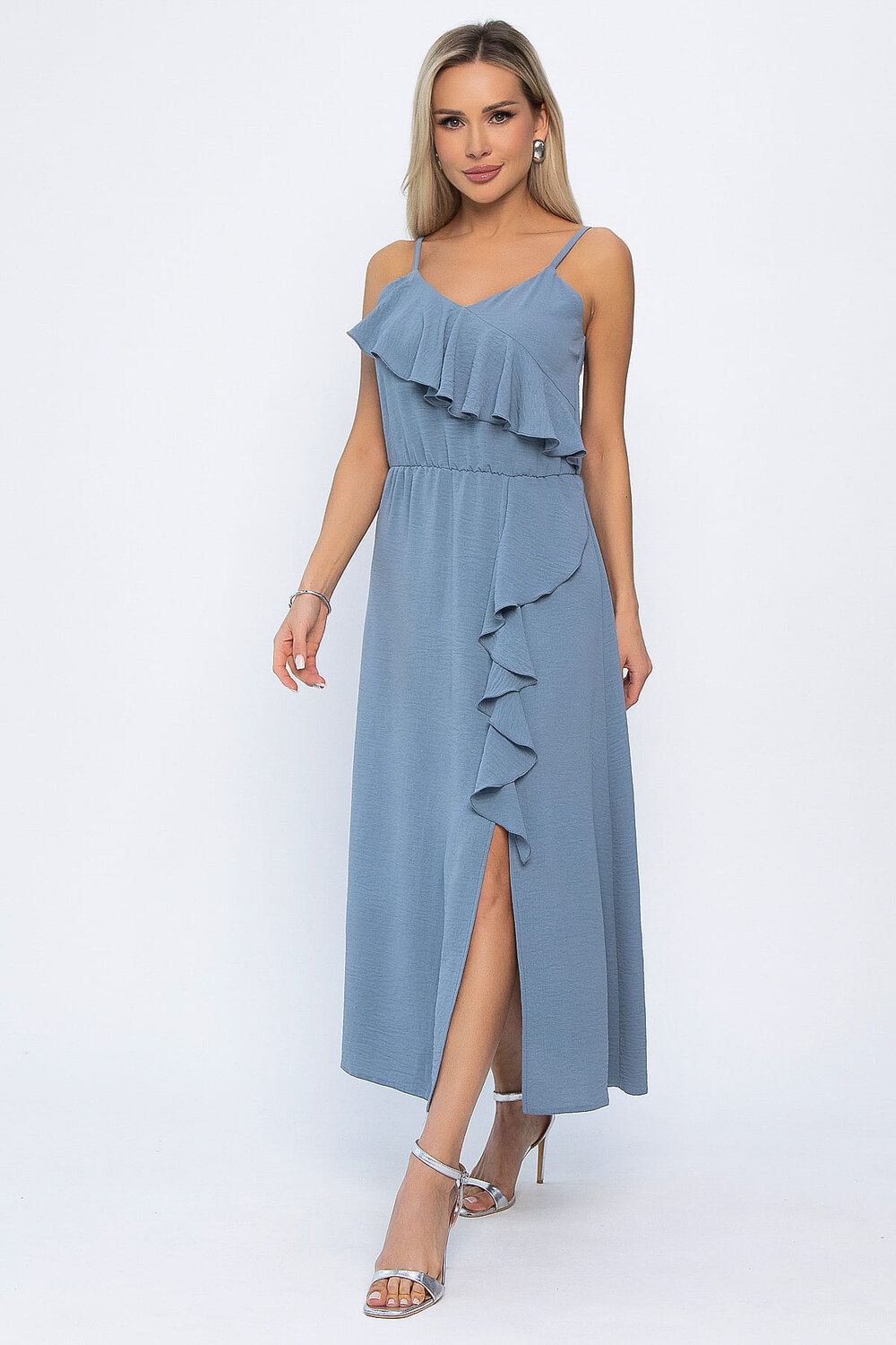 LT Collection Сарафан 543220 П13897-7М серо-голубой