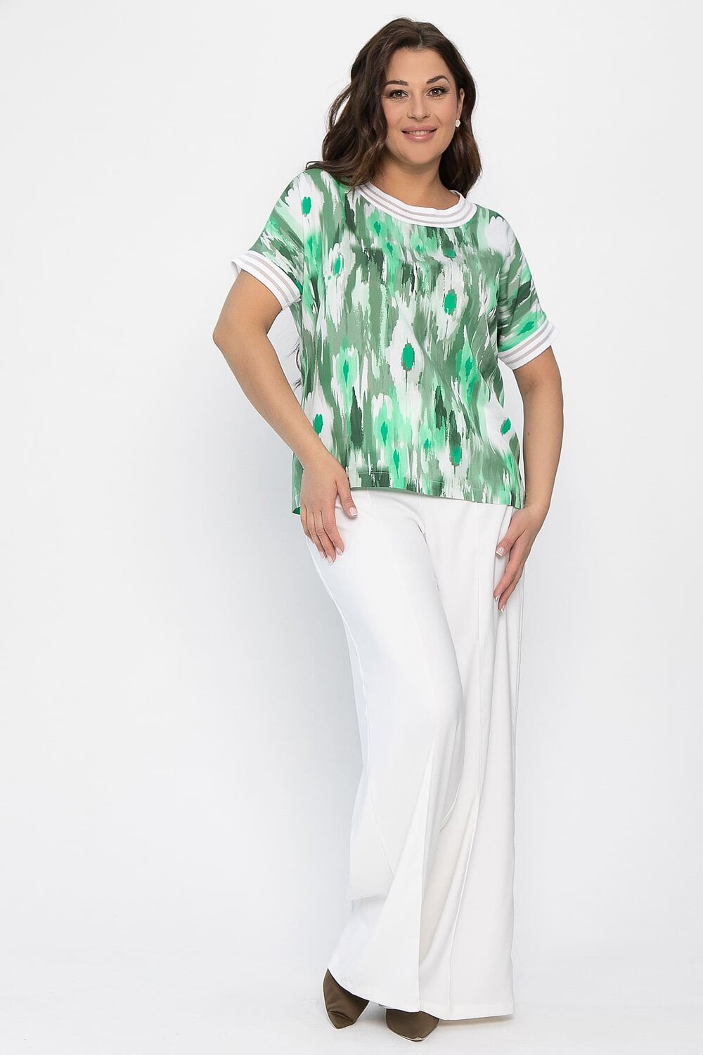 LT Collection Блуза 543221 Б13865-1М зеленый