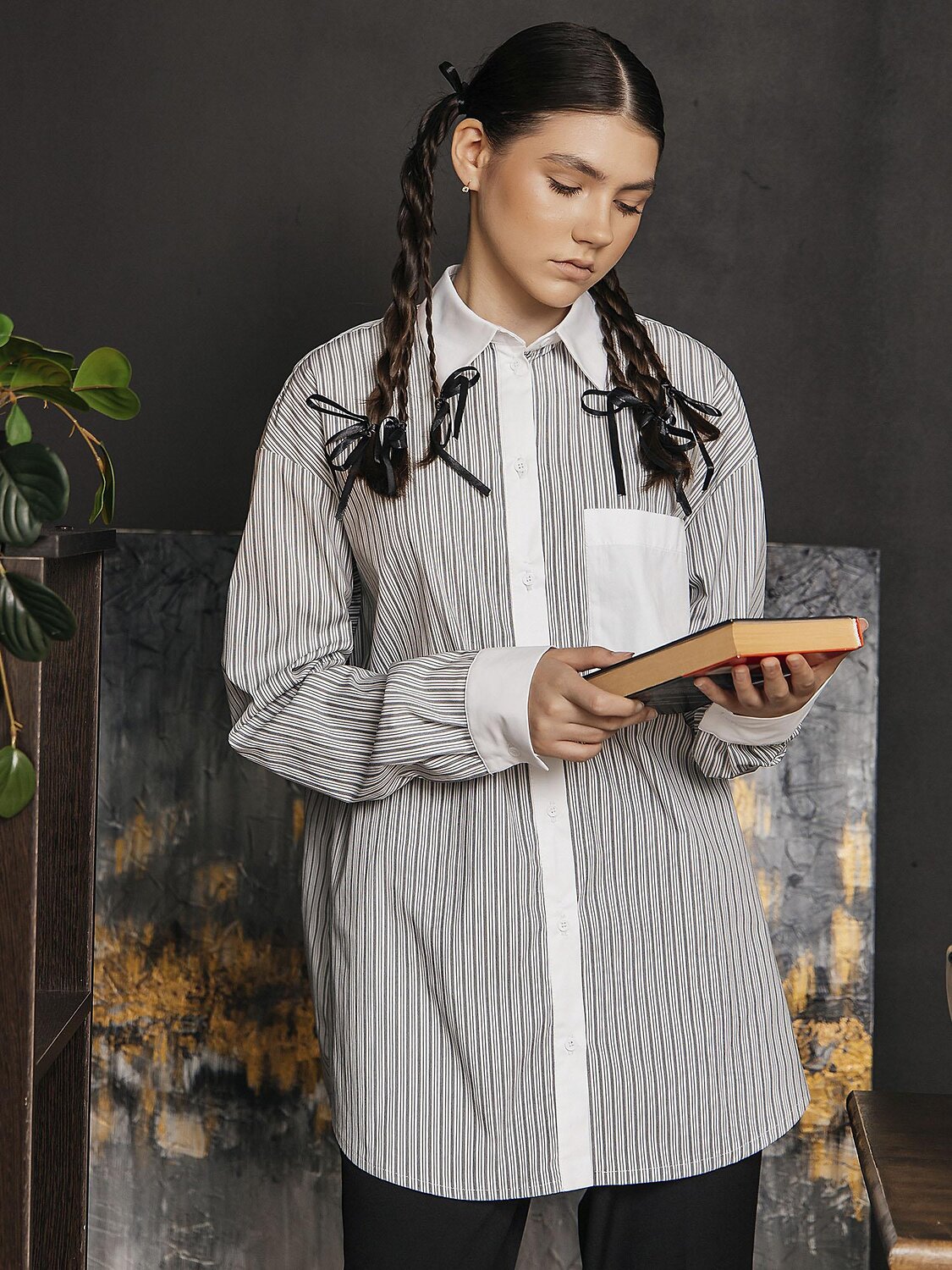 BATIK Рубашка 543299 111 ш25-2 серый