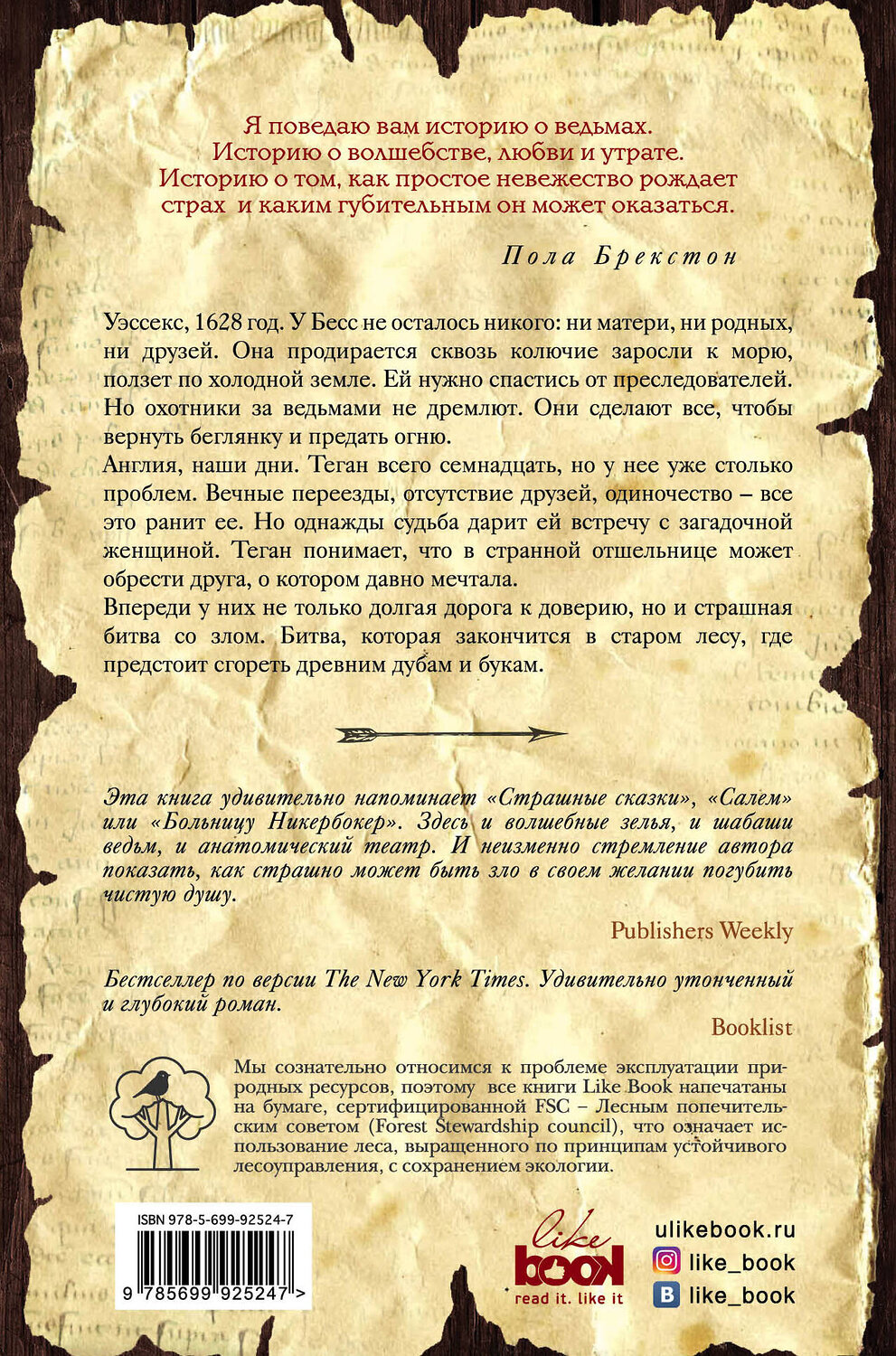 Эксмо Пола Брекстон "Дочь ведьмы" 543429 978-5-699-92524-7