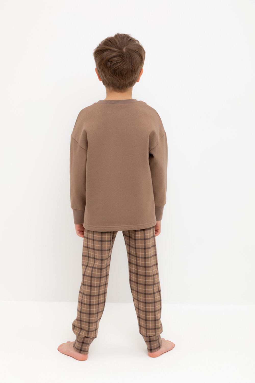 CROCKID Пижама 543695 К 1567 сосновая кора, праздничная клетка