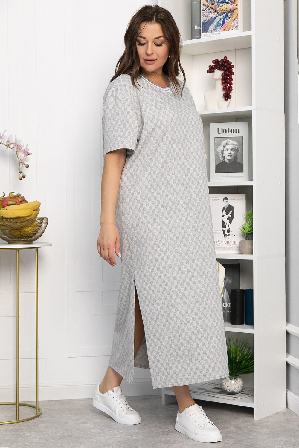 LT Collection Платье 543705 П13866-1М серый
