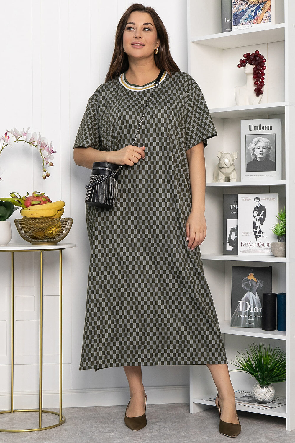 LT Collection Платье 543706 П13867-1М хаки