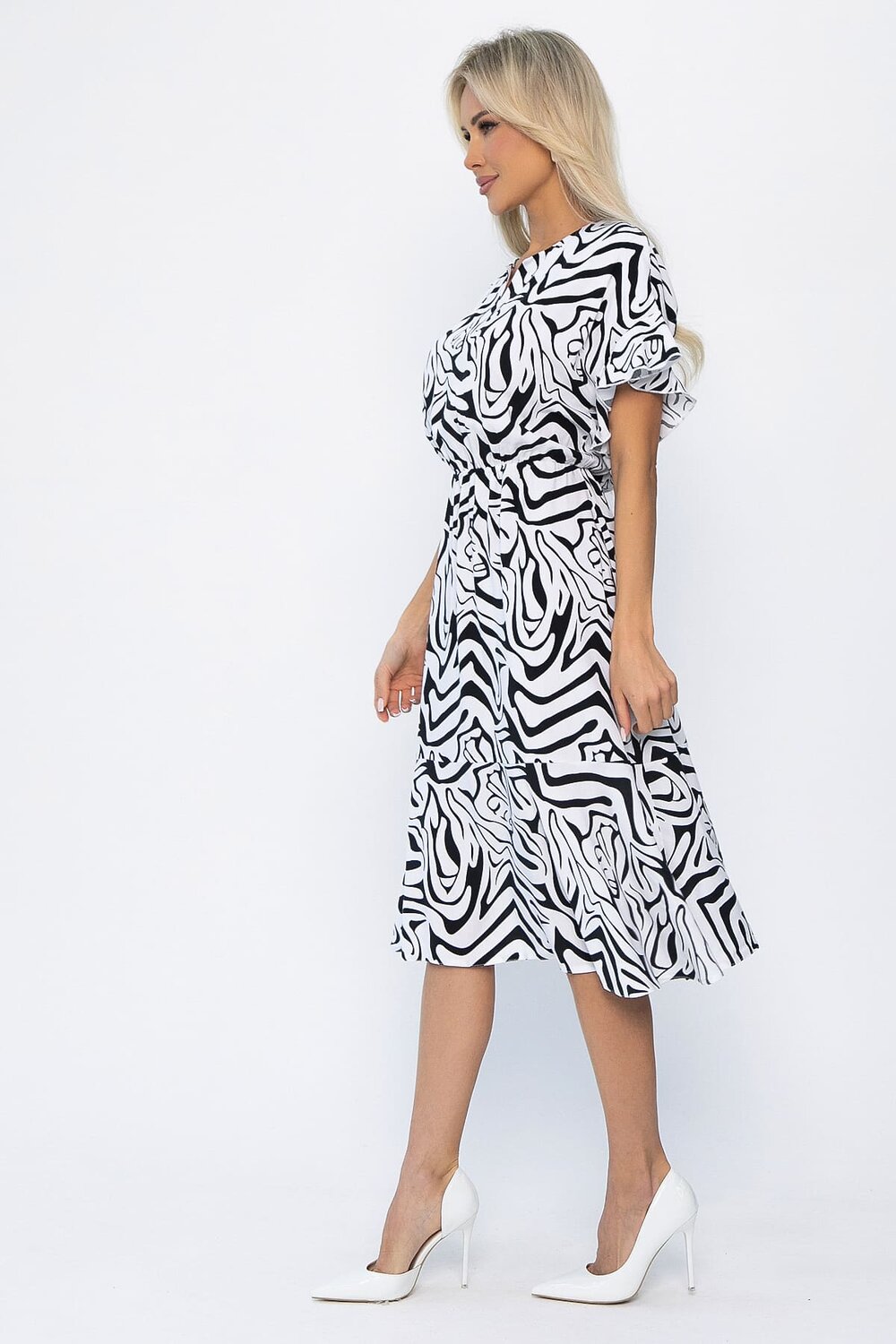 LT Collection Платье 543707 П13871-35М черно-белый