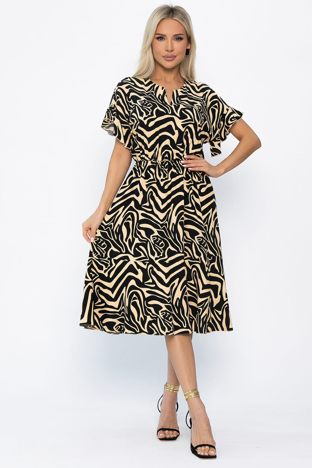 LT Collection Платье 543708 П13872-35М черно-бежевый