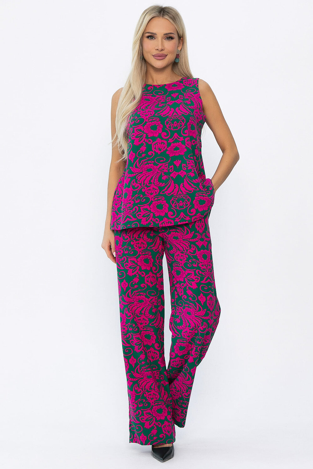 LT Collection Костюм 543725 К13906-25М фуксия/зеленый