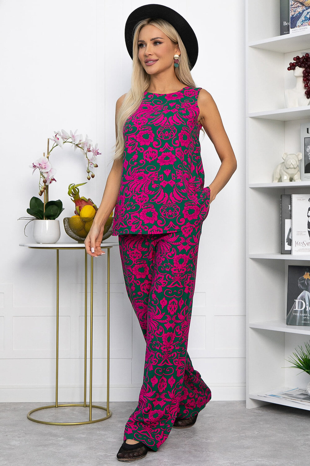 LT Collection Костюм 543725 К13906-25М фуксия/зеленый