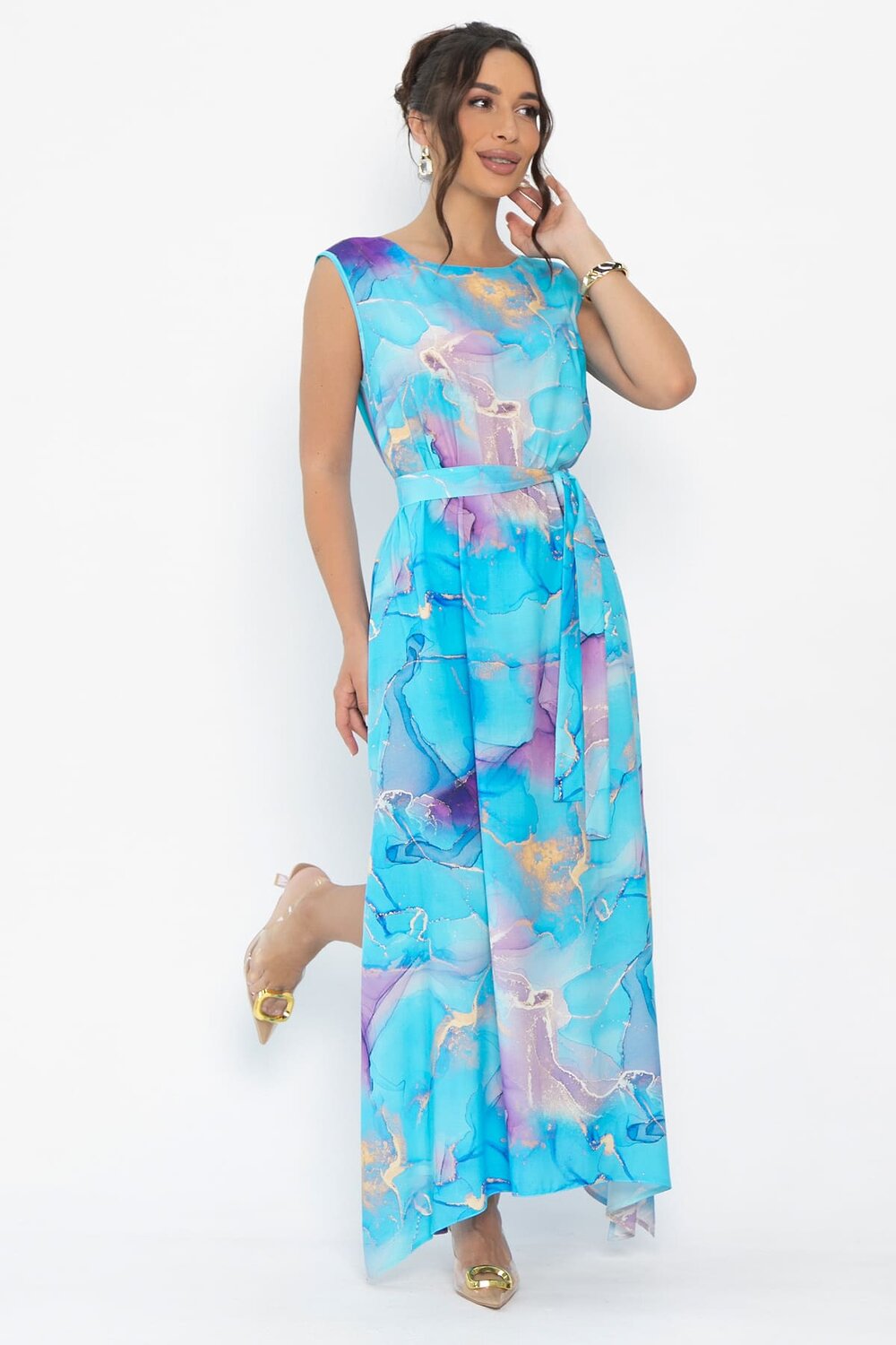 LT Collection Платье 543728 П13923-4М голубой