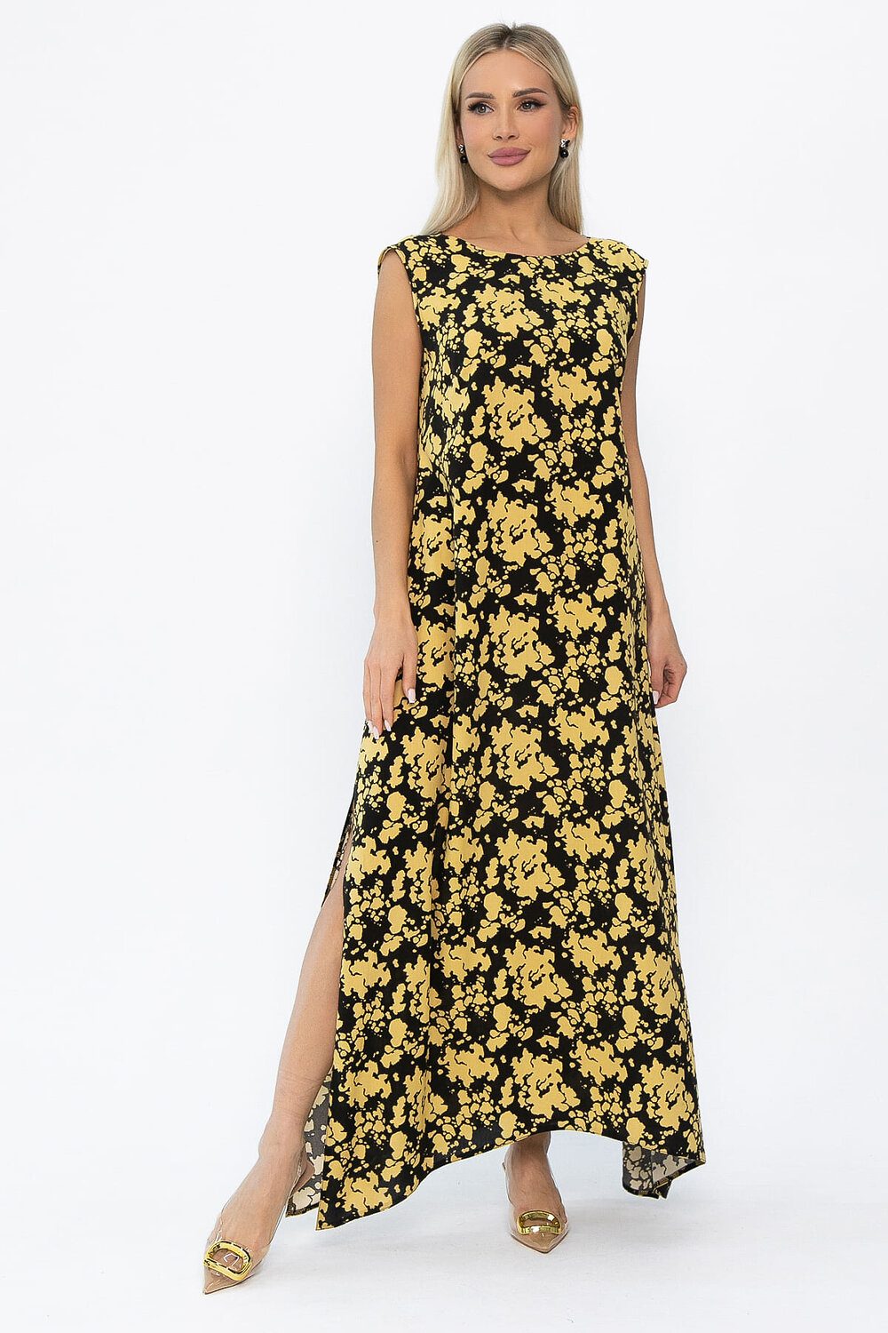 LT Collection Платье 543730 П13924-4М черный/желтый