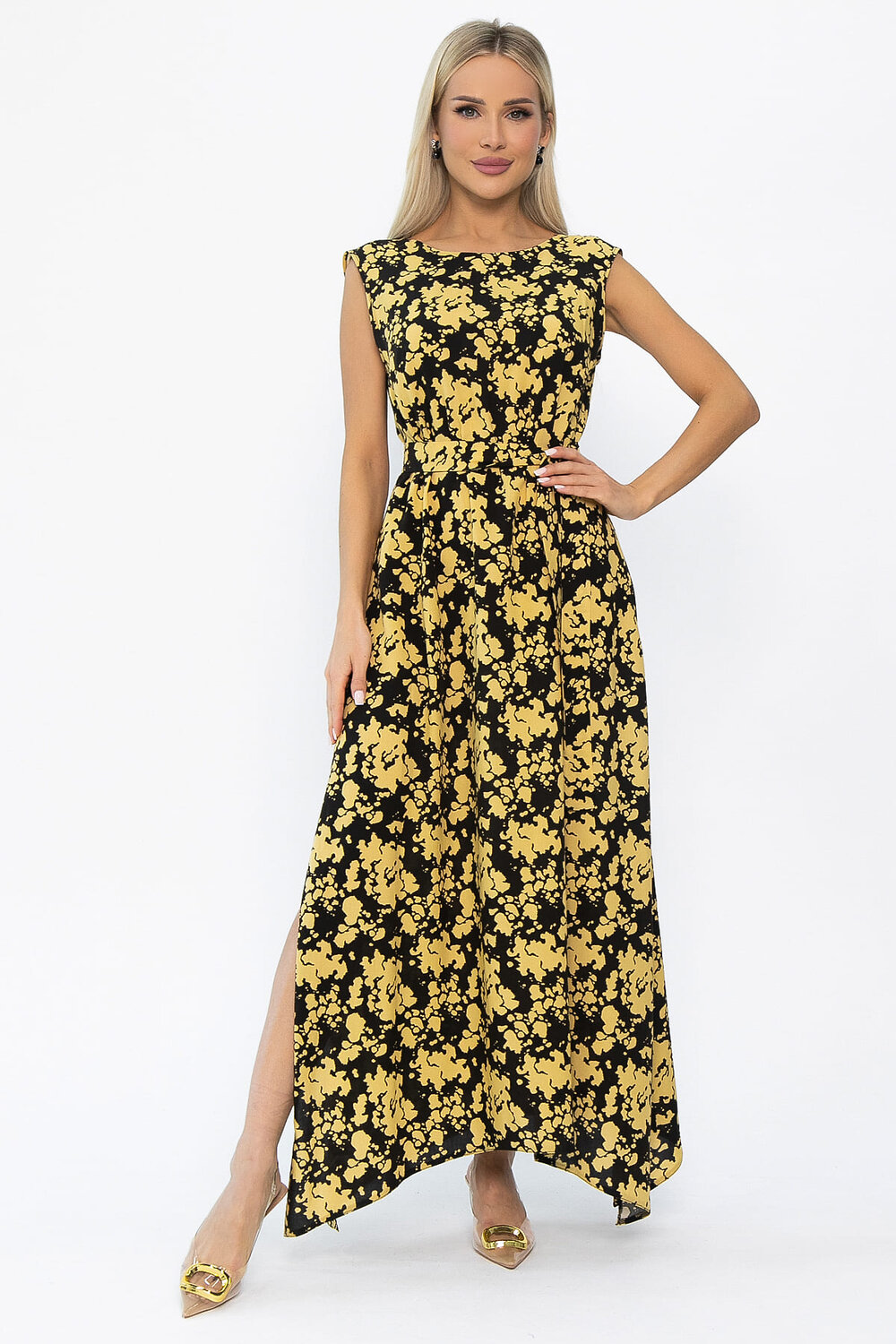 LT Collection Платье 543730 П13924-4М черный/желтый