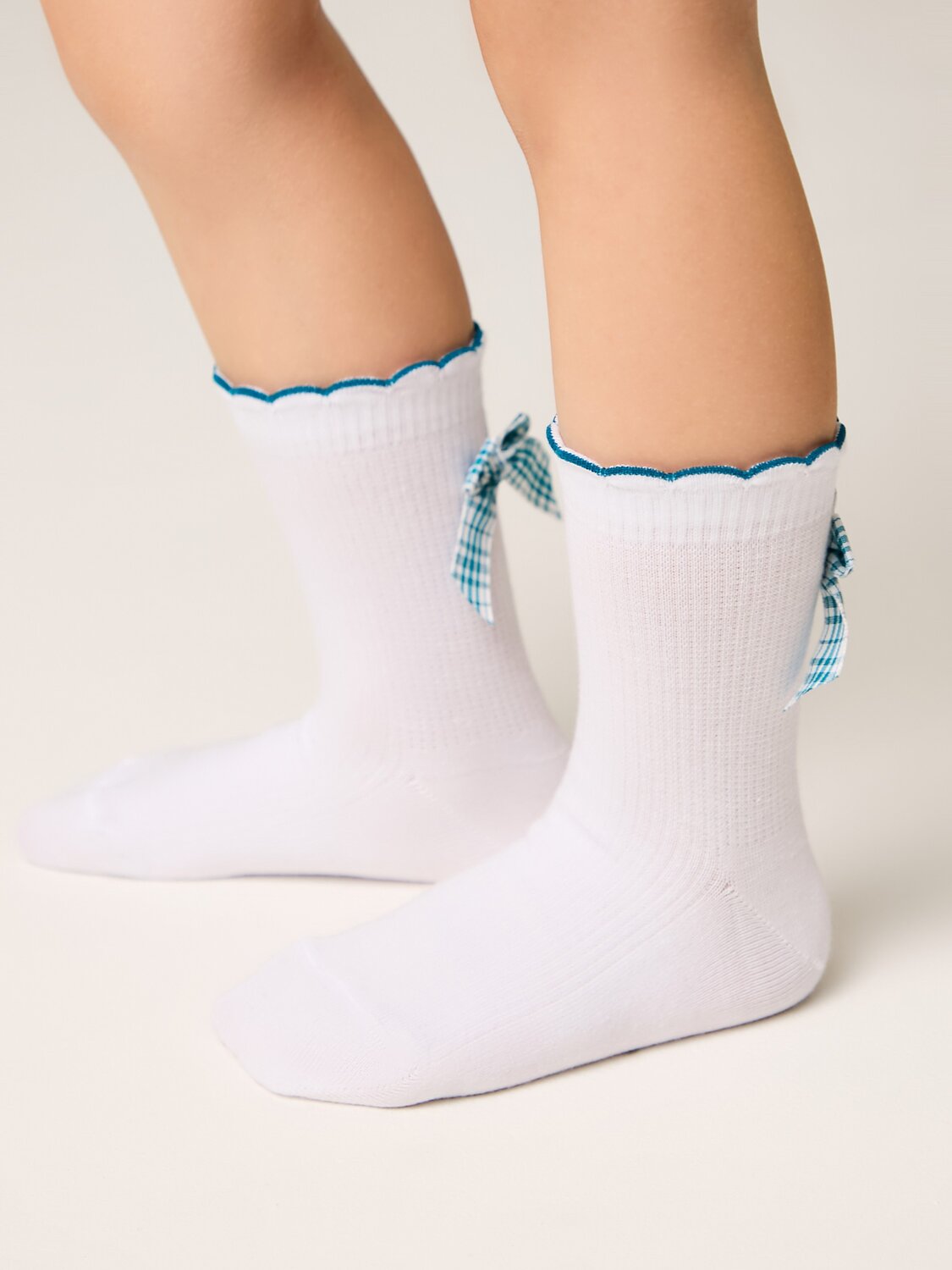 CONTE-KIDS Носки 543756 TIP-TOP (декор, бантики) 24С-179СП белый-бирюза